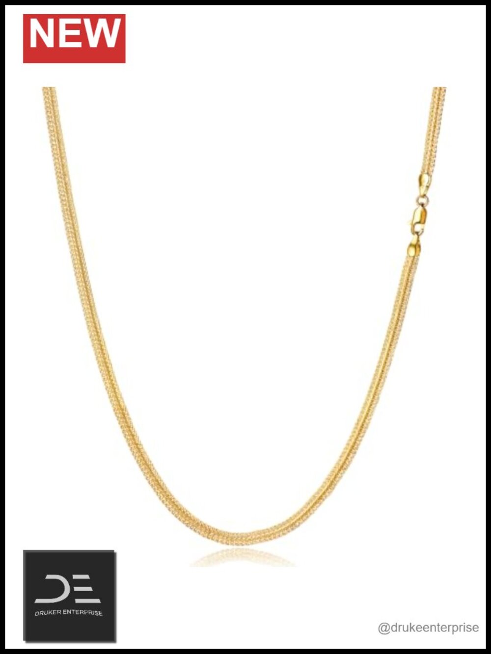 14k Gold Filled Foxtail Chain Necklace for Women & Men Unisex Layering Jewelry